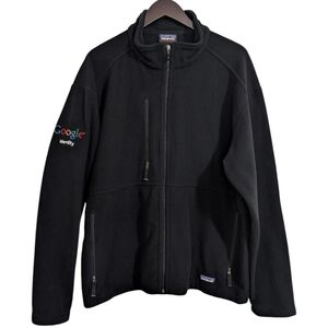 Patagonia Synchilla Full Zip Fleece Google Identity Corporate Promo Black Large